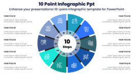 10 Point Infographic Ppt - Enhance your presentations! 10-point infographic template for PowerPoint