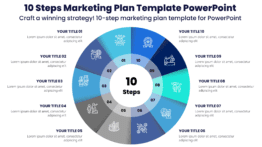 10 Steps Marketing Plan Template PowerPoint - Craft a winning strategy! 10-step marketing plan template for PowerPoint