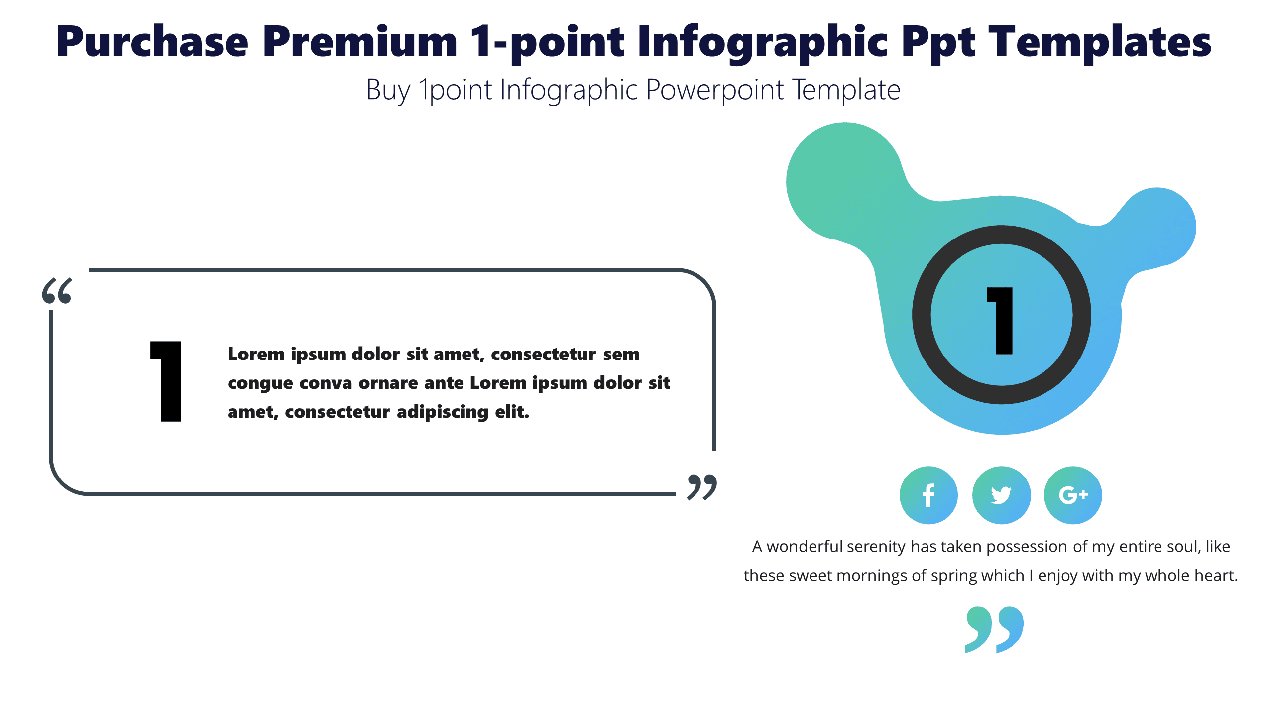 Purchase Premium 1-point Infographic Ppt Templates - Buy 1point Infographic Powerpoint Template
