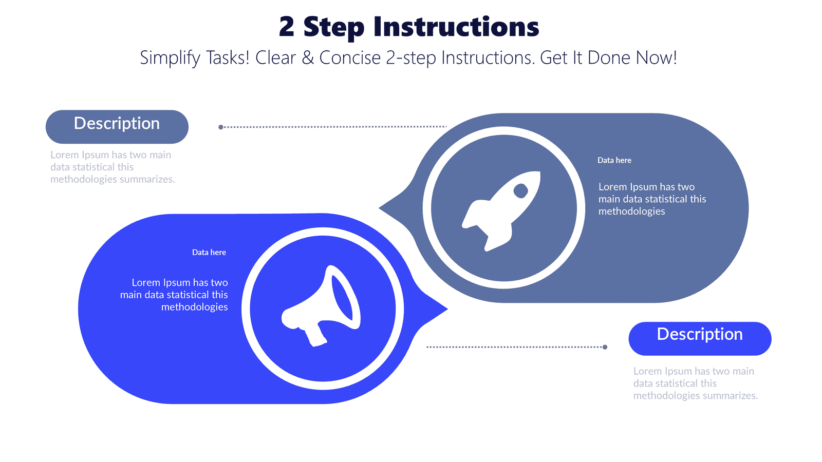 2 Step Instructions - Simplify Tasks! Clear & Concise 2-step Instructions. Get It Done Now!