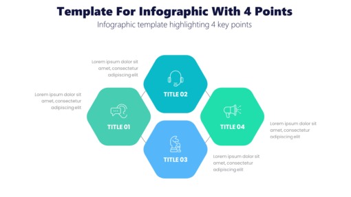 Template For Infographic With 4 Points - Infographic template highlighting 4 key points