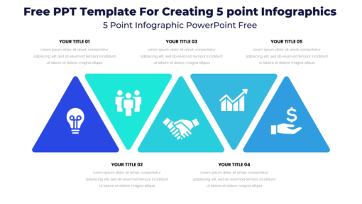 Free PPT Template For Creating 5 point Infographics - 5 Point Infographic PowerPoint Free