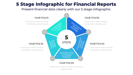 5 Stage Infographic for Financial Reports - Present financial data clearly with our 5 stage infographic