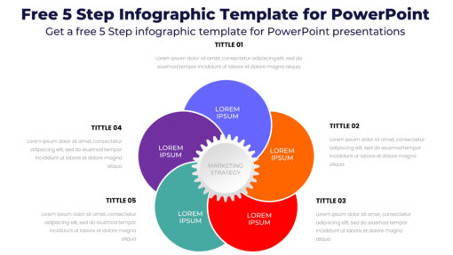 Free 5 Step Infographic Template for PowerPoint - Get a free 5 Step infographic template for PowerPoint presentations