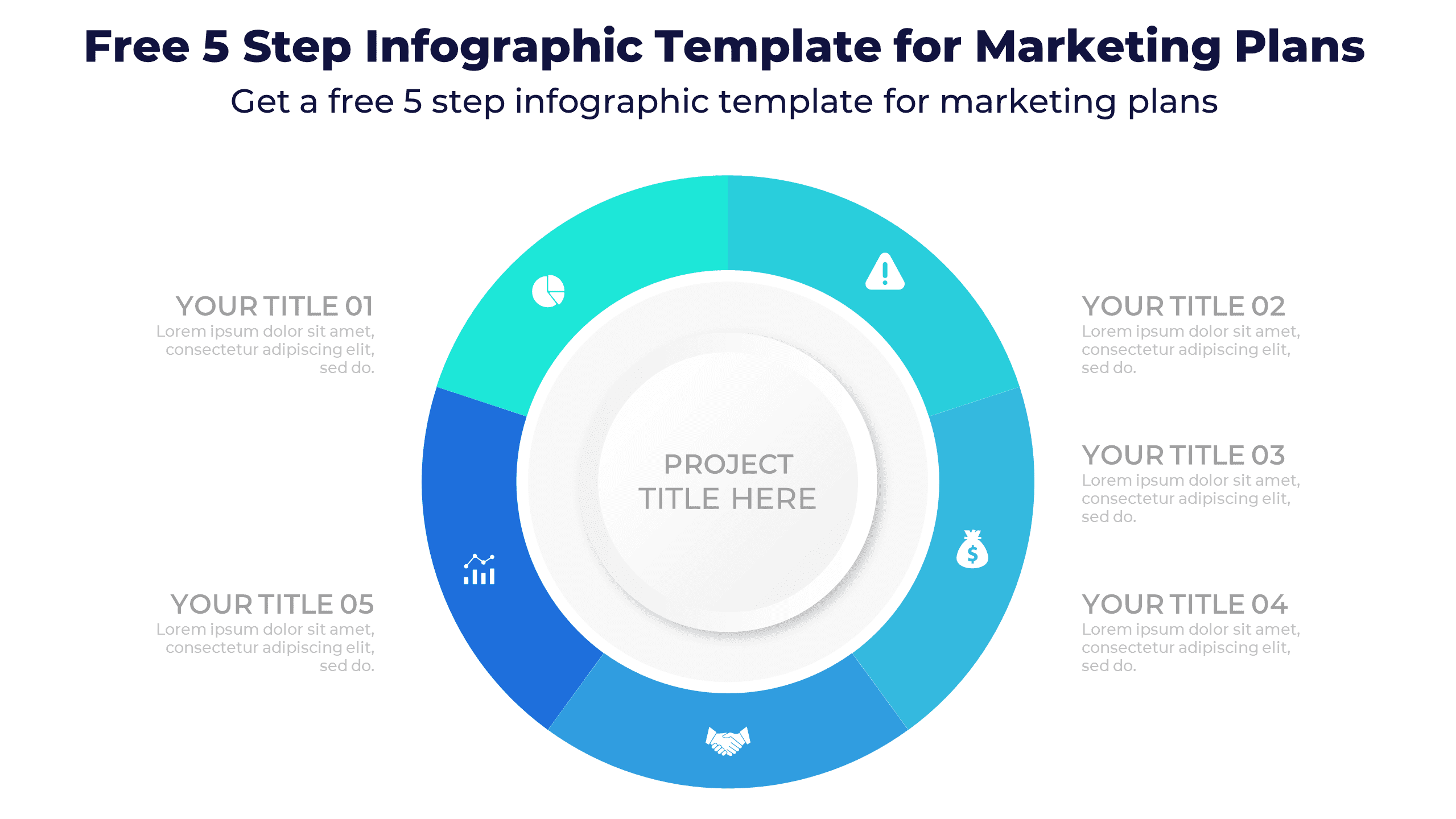 Free 5 Step Infographic Template for Marketing Plans - Get a free 5 step infographic template for marketing plans
