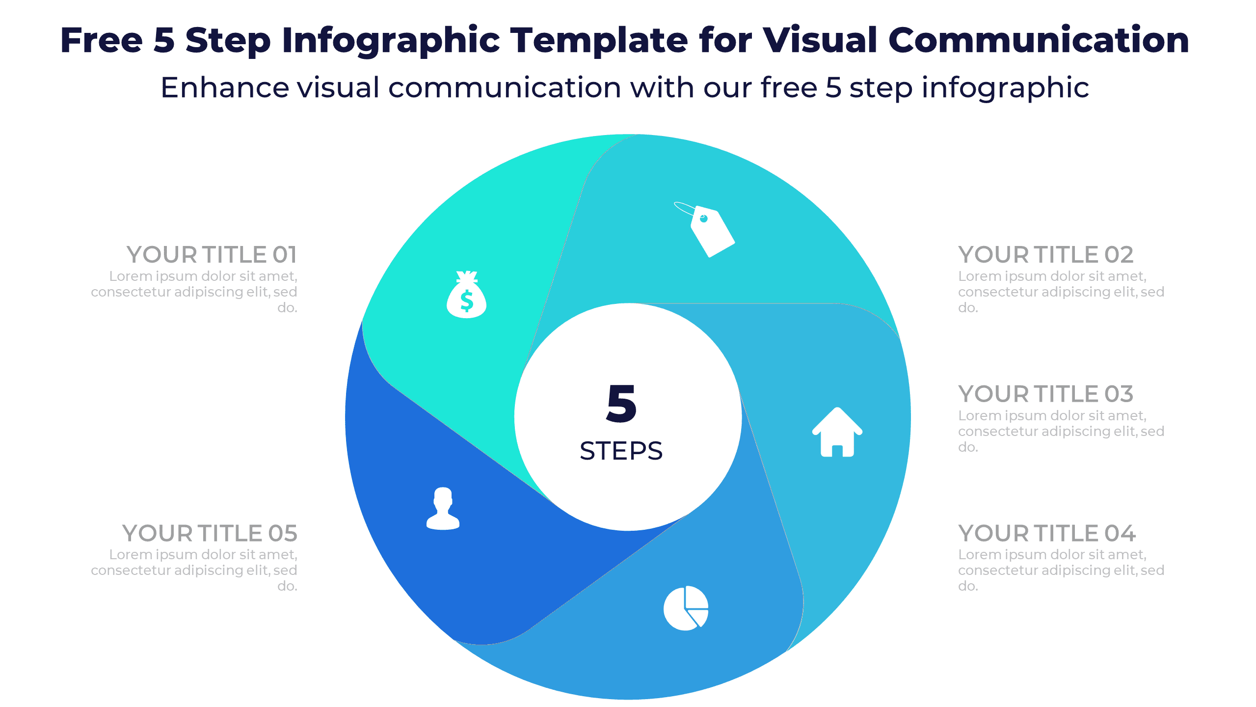 Free 5 Step Infographic Template for Visual Communication 3 Free 5 Step Infographic Template for Visual Communication - Enhance visual communication with our free 5 step infographic