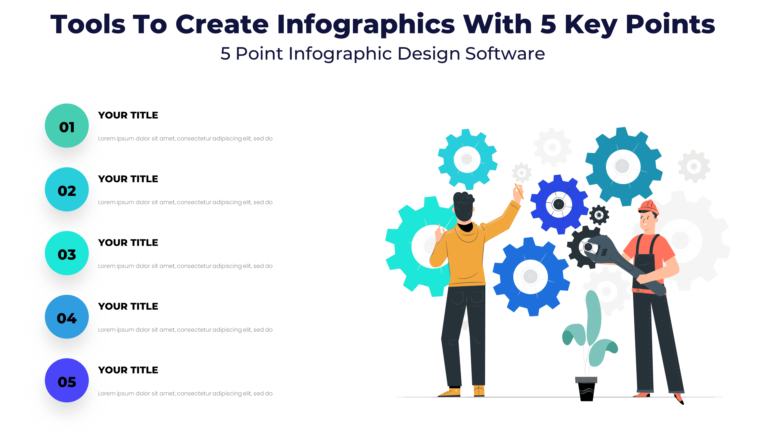 Tools To Create Infographics With 5 Key Points - 5 Point Infographic Design Software