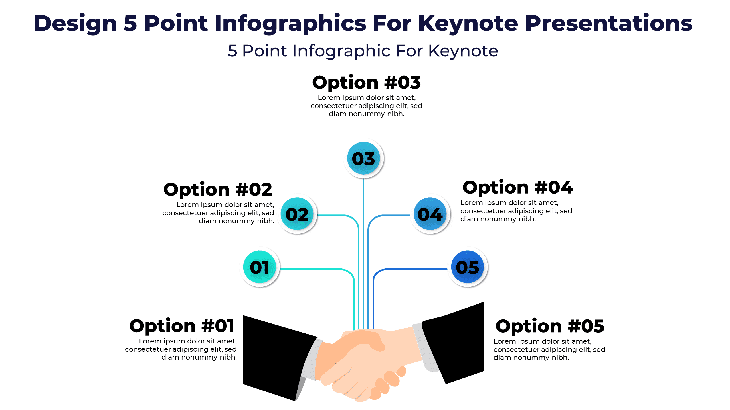 Design 5 Point Infographics For Keynote Presentations - 5 Point Infographic For Keynote