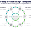 6-step Blockchain Ppt Template - 6 Step Blockchain Process Infographic Template PowerPoint