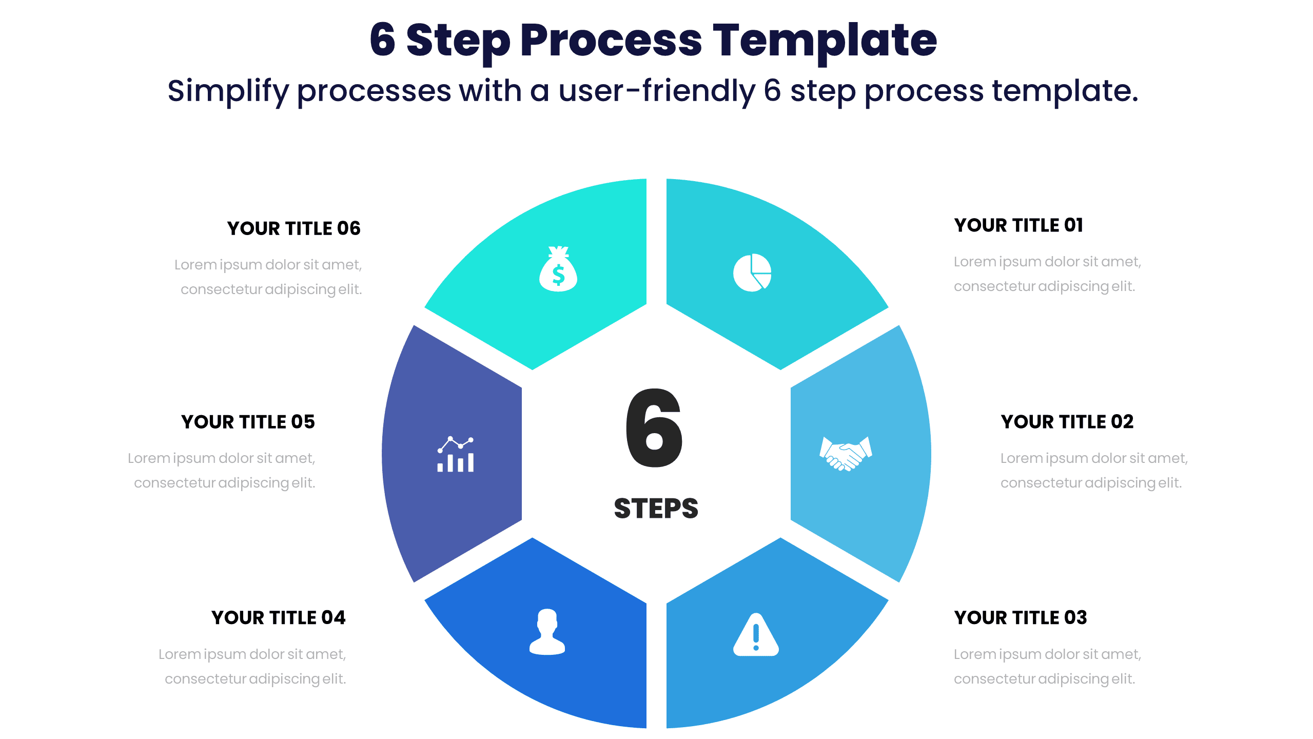 6 Step Process Template - Simplify processes with a user-friendly 6 step process template.