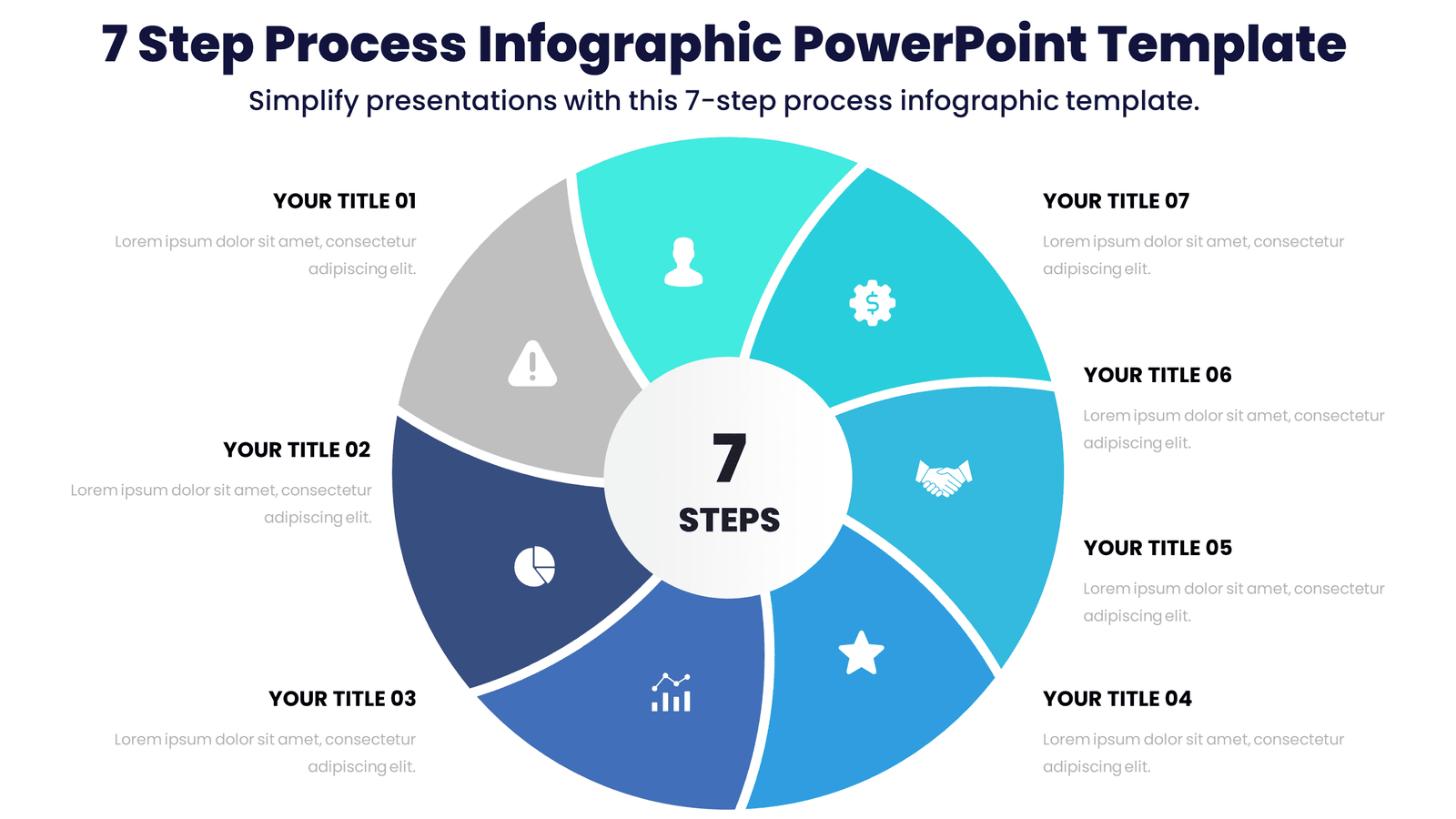 7 Step Process Infographic PowerPoint Template 3 7 Step Process Infographic PowerPoint Template - Simplify presentations with this 7-step process infographic template.