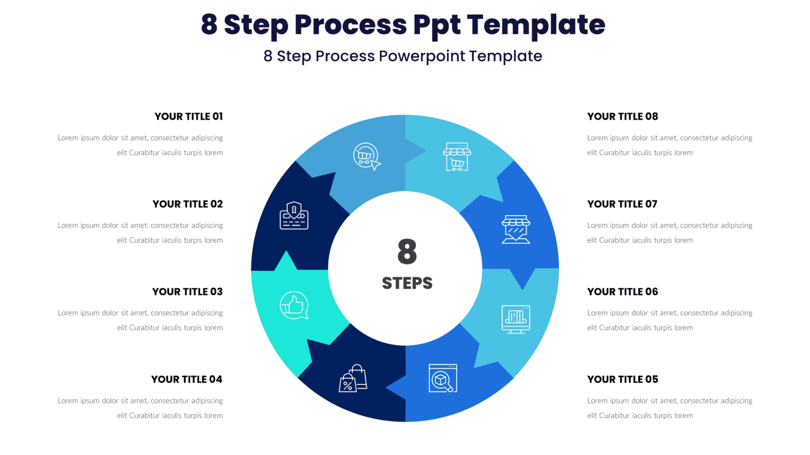Ultimate 8 Step Process Ppt Template - Professional PowerPoint Infographic