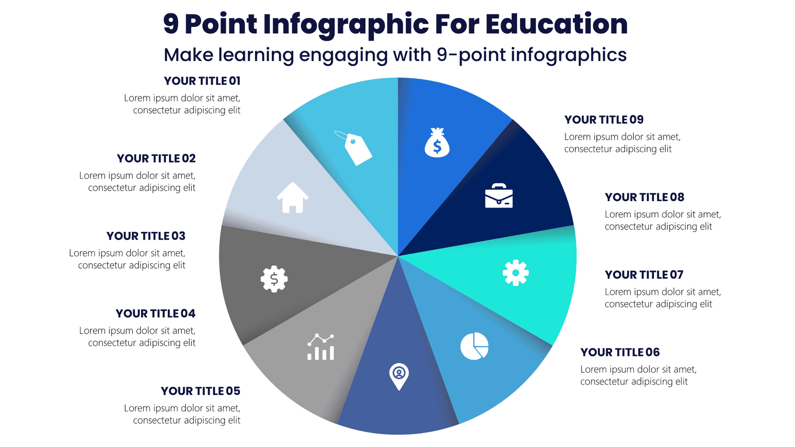 9 Point Infographic For Education - Make learning engaging with 9-point infographics