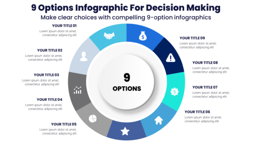 9 Options Infographic For Decision Making - Make clear choices with compelling 9-option infographics