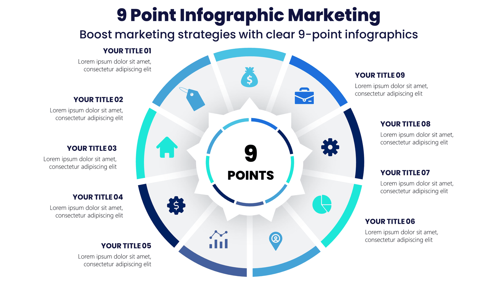 9 Point Infographic Marketing - Boost marketing strategies with clear 9-point infographics