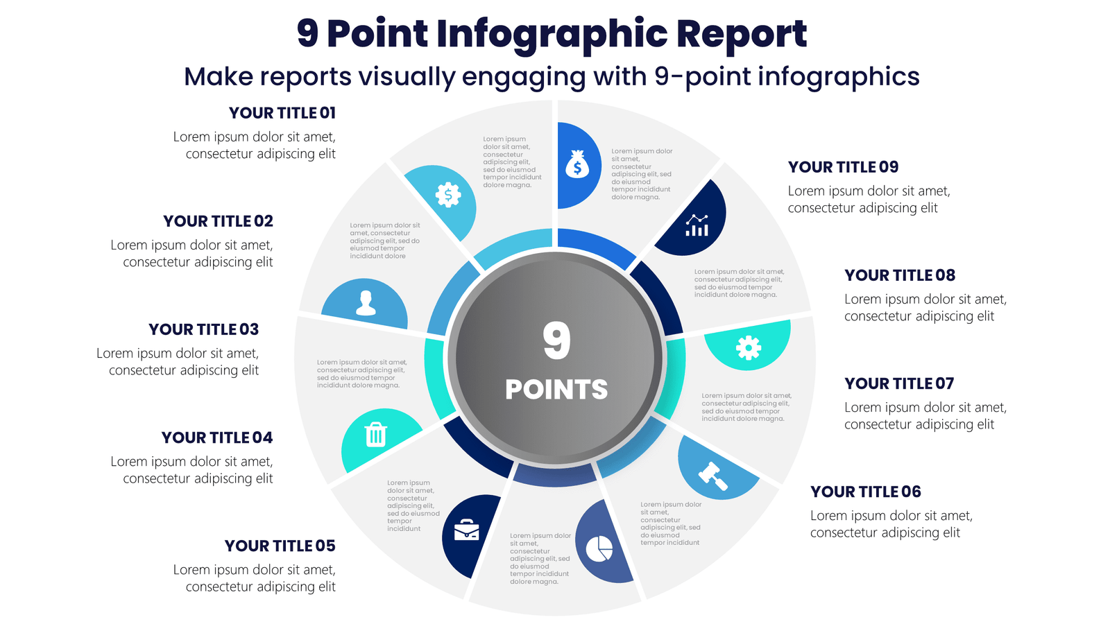 9 Point Infographic Report - Make reports visually engaging with 9-point infographics
