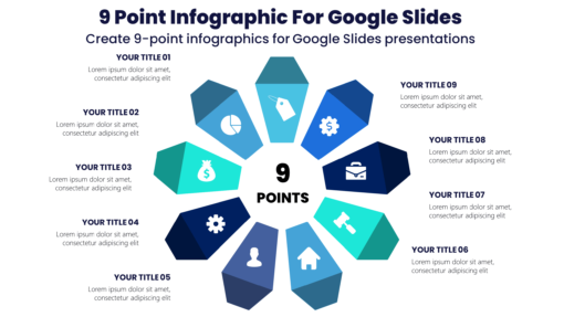 9 Point Infographic For Google Slides - Create 9-point infographics for Google Slides presentations