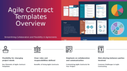 Professional PowerPoint template featuring agile contract templates for effective agile agreement presentation slides and customizable options.