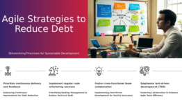 Agile Practices to Minimize Debt PowerPoint template for a professional presentation on technical debt management strategies