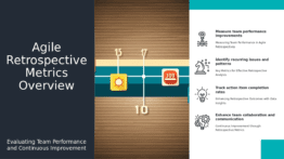 Agile Retrospective Metrics Analysis PowerPoint template for professional presentations and effective retrospective analysis presentation slides