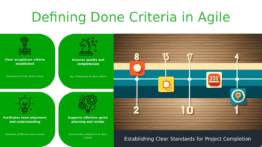 PowerPoint template for defining done criteria in Agile to support professional presentations and agile development success.