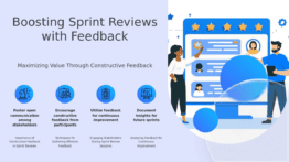 PowerPoint template for enhancing sprint reviews with feedback, featuring professional presentation slides for agile development.