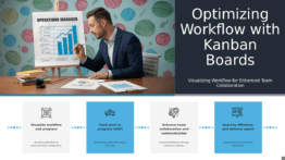 PowerPoint template for Kanban Boards for Agile Teams, ideal for creating professional presentations with effective visual management strategies.