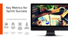 PowerPoint template for measuring sprint success metrics with professional presentation slides for agile development.