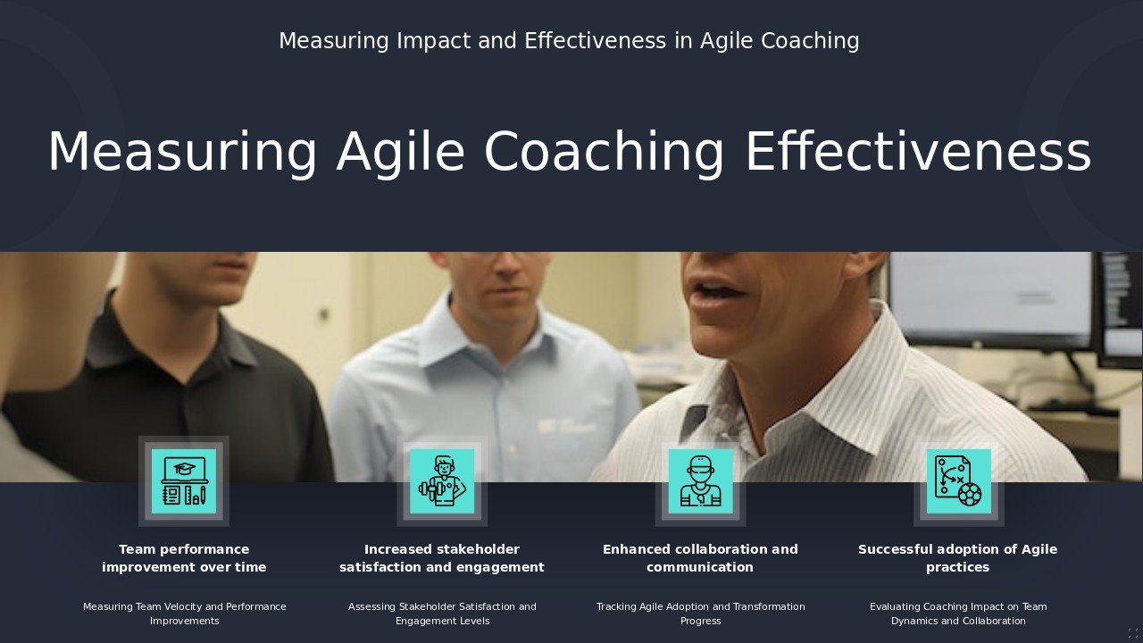 PowerPoint template for metrics for agile coaching success with professional presentation and insightful ppt slides.