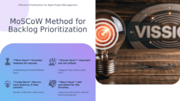 PowerPoint template featuring MoSCoW Method for Backlog Prioritization with professional presentation and effective prioritization techniques templates