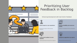 Professional PowerPoint template for prioritizing user suggestions in backlog with interactive feedback presentation design.