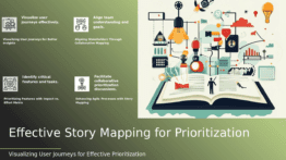 Professional PowerPoint template for Story Mapping Techniques for Prioritization with visual story mapping for presentations and agile backlog prioritization template.