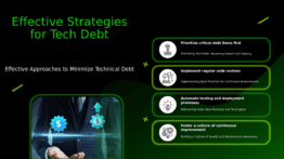 PowerPoint template for effective presentation on strategies for tech debt reduction with managing technical debt slides