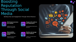 Professional PowerPoint template for leveraging social media for reputation management in corporate branding strategies. Download ppt slides now.