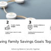 PowerPoint template for family savings goals presentation with budget planning template and financial planning slides.