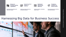 PowerPoint template for leveraging big data in business with analytics presentation design and professional presentation slides.