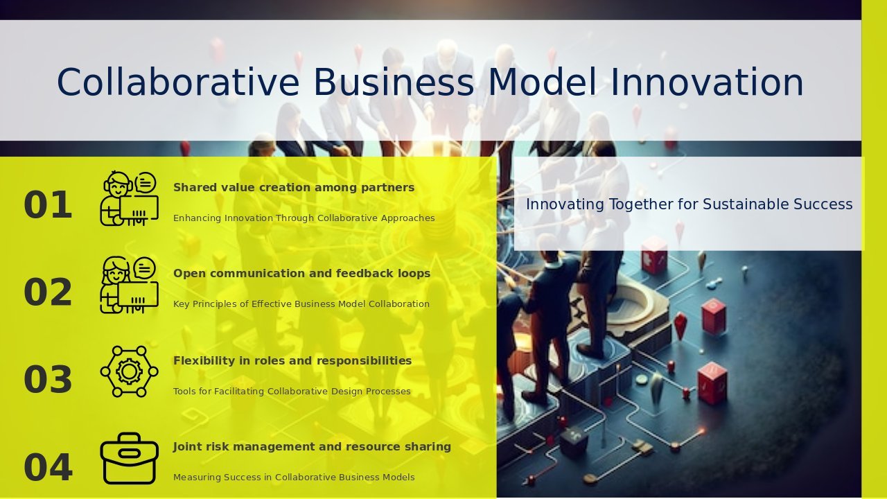 Professional PowerPoint template for collaborative business model design featuring agile business modeling templates and editable ppt slides.