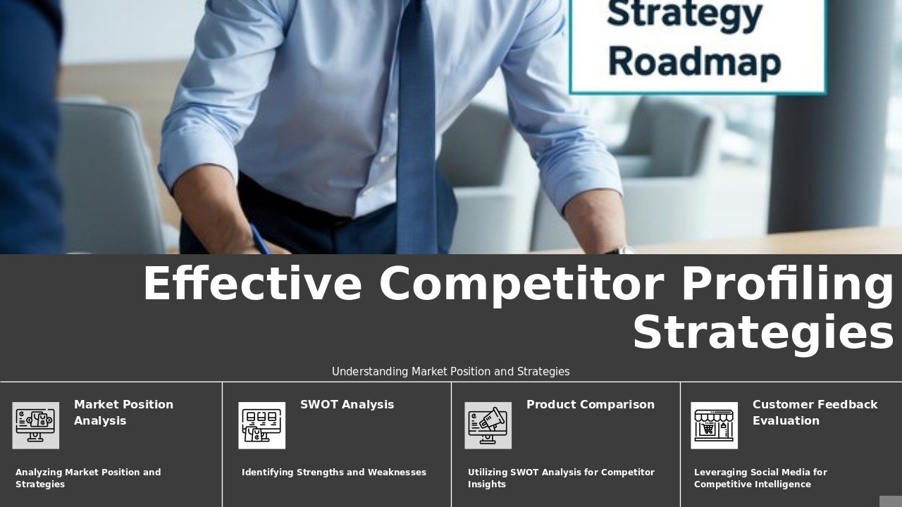 PowerPoint template for competitor profiling techniques featuring professional presentation slides for strategic analysis and market insights