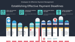 PowerPoint template for how to set payment deadlines, ideal for creating a professional presentation on invoice management.