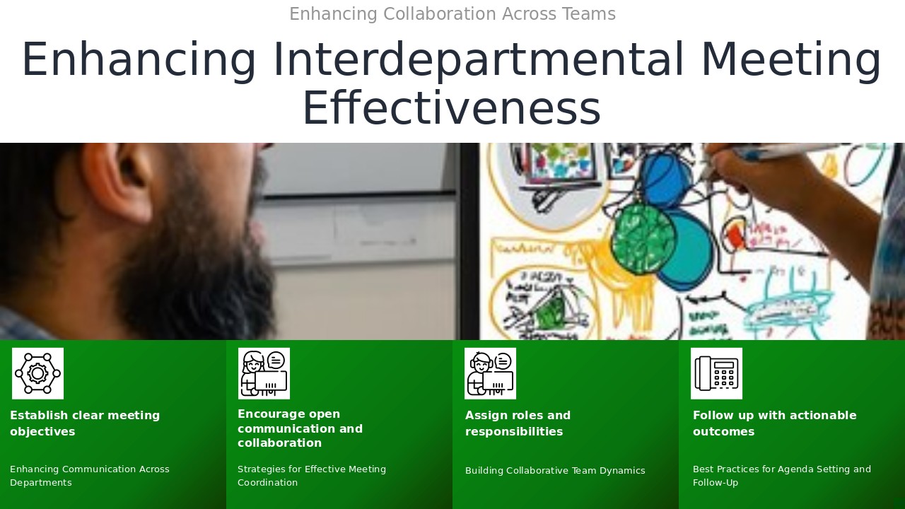 Facilitating Interdepartmental Meetings PowerPoint Template Download 3 PowerPoint template for facilitating interdepartmental meetings with professional presentation design and cross-functional collaboration slides.