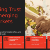 PowerPoint template for Building Trust in Emerging Markets with professional presentation slides on market entry strategies.