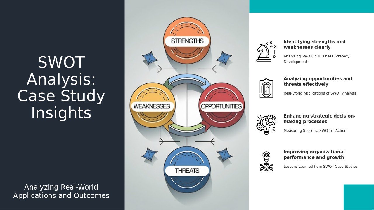 Professional PowerPoint template for case studies on SWOT effectiveness, featuring downloadable SWOT analysis presentations and effective SWOT analysis PowerPoint.