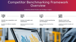 PowerPoint template showcasing competitor benchmarking frameworks for professional presentations and market competition analysis.