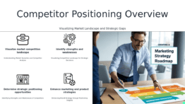Competitor Positioning Matrix PowerPoint template for professional presentations with visual competitor analysis slides and market strategy design.