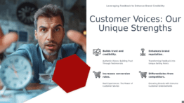 Professional PowerPoint template showcasing customer testimonials as USPs for effective presentations and competitive positioning.