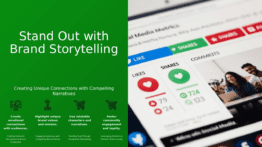 PowerPoint template for differentiating through brand storytelling in professional presentations and competitive positioning.