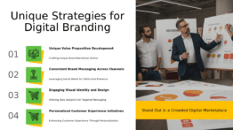 PowerPoint template showcasing digital brand differentiation strategies for a professional presentation with customizable ppt slides.