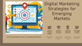 PowerPoint template showcasing digital marketing for emerging regions with strategies for competitive positioning and market growth.
