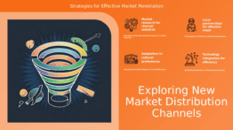 PowerPoint template for distribution channels in new markets, ideal for professional presentation and market entry strategy.