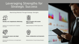PowerPoint template for Leveraging Strengths in Strategy, featuring professional presentation slides and SWOT analysis tools for effective business strategy.